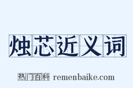 烛芯近义词是什么意思的图片